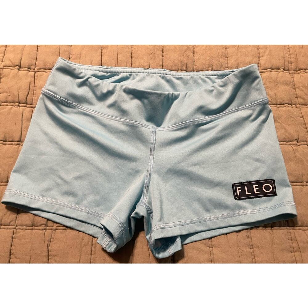 FLEO Blue Original Cut Shorts 3 Inch Athletic CrossFit Size Medium